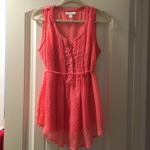Coral Dressy Maternity Tank Top